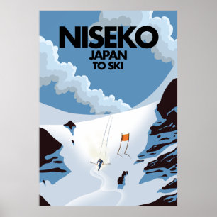 Impressão de esqui Niseko Japão