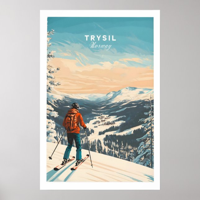 Impressão de Esqui Trysil Noruega 1 (Frente)