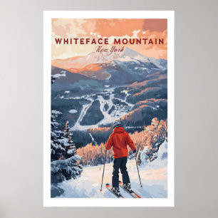 Impressão de Esqui Whiteface Mountain Nova York 1