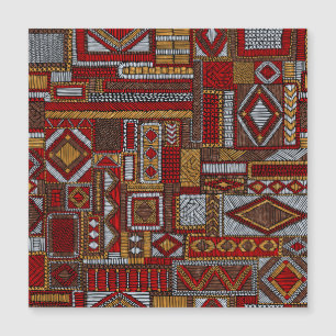 Impressão de Étnica Bordada de Estilo de Patchwork