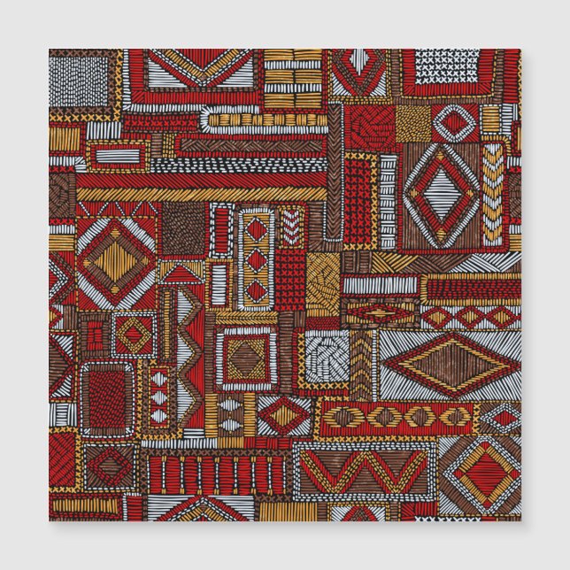 Impressão de Étnica Bordada de Estilo de Patchwork (Frente)