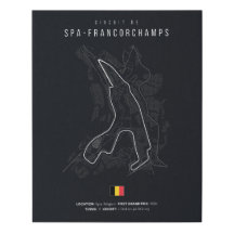 Impressão de faixa Spa-Francorchamps