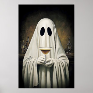 Impressão de Fantasma Bebendo Coquetel Espresso Ma