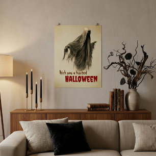 Impressão de Fantasma de Halloween Assombrado em P