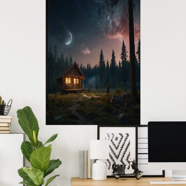 Impressão de Fase Lunar - Decoração de Casa Celest (Escritório em casa)