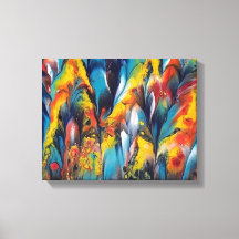 Impressão de fechamento e de penas2 em uma Canvas 