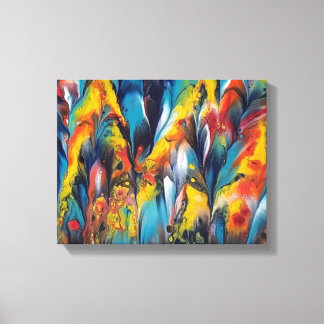 Impressão de fechamento e de penas2 em uma Canvas 