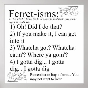 Impressão de Ferret-isms & Sayings para amantes de