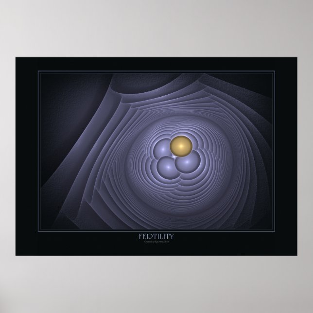 Impressão de fertilidade a preto (Frente)