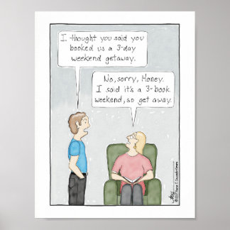 impressão de Fim de Semana de 3 Livros