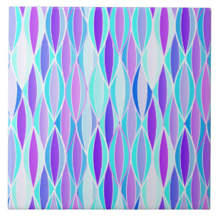 Impressão de fita do século médio - violeta e aqua