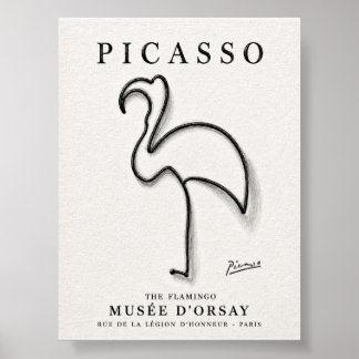 Impressão de Flamingo de Picasso | Arte Minimalist