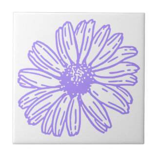 Impressão de Flor de Daisy Purple Pastel, Hippie F