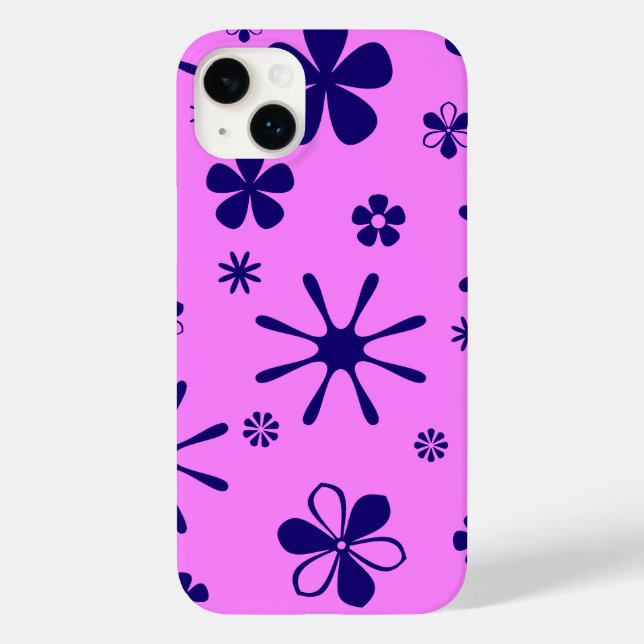 Impressão de Flor Rosa e Roxo (Verso)