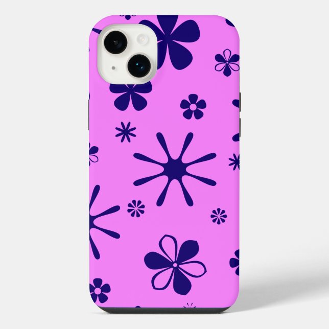 Impressão de Flor Rosa e Roxo (Verso)