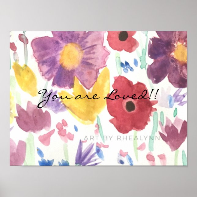 Impressão de flor selvagem dançante (Frente)