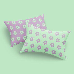 Impressão de Flor Verde Roxo e Girassol Inversível