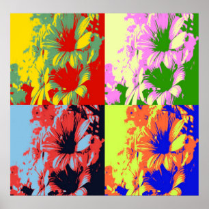 impressão de flores