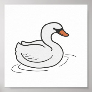 Impressão de Floresta Swan Tiny