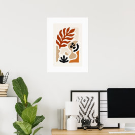 Impressão de Folha Abstrata Botânica | Escandinávi