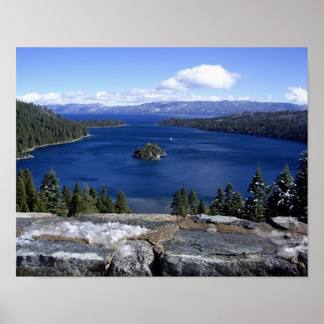 Impressão de foto da Emerald Bay do Lago Tahoe (Frente)