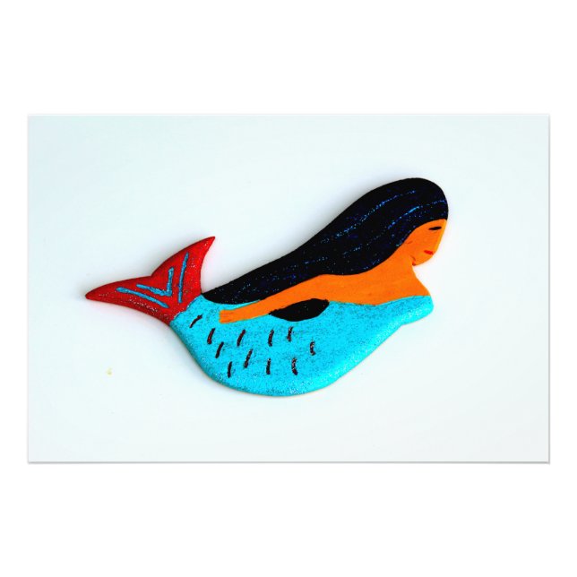 impressão de foto da sereia azul (Frente)