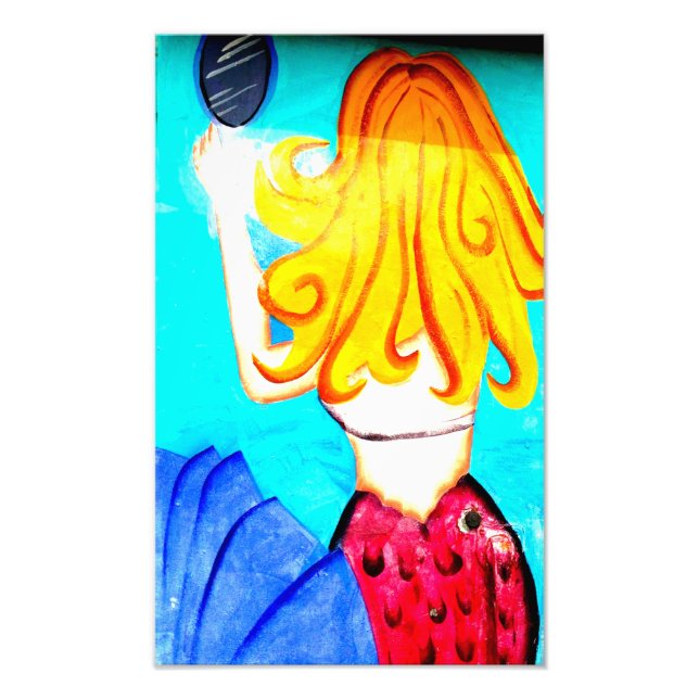 impressão de foto da sereia loira (Frente)