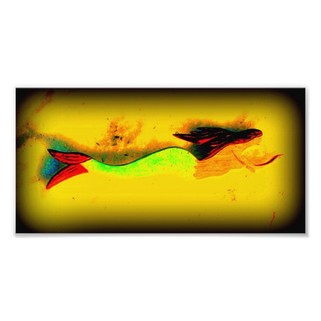 impressão de foto da sereia nadadora (Frente)