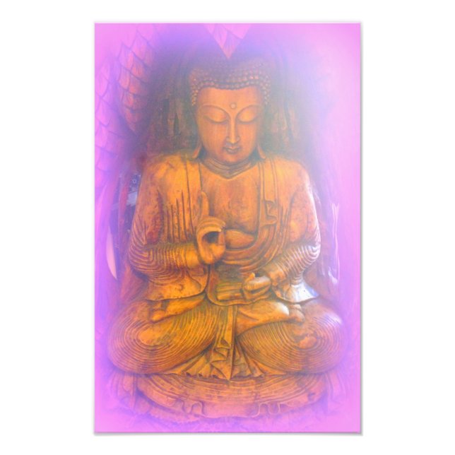 impressão de foto de aura buddha roxa (Frente)