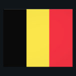 Impressão de Foto de Bandeira Belga Patriótica<br><div class="desc">Bandeira nacional da Bélgica.</div>