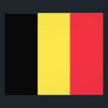 Impressão de Foto de Bandeira Belga Patriótica<br><div class="desc">Bandeira nacional da Bélgica.</div>