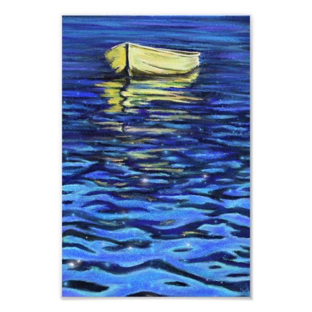 Impressão de Foto de Barco no Mar (Frente)