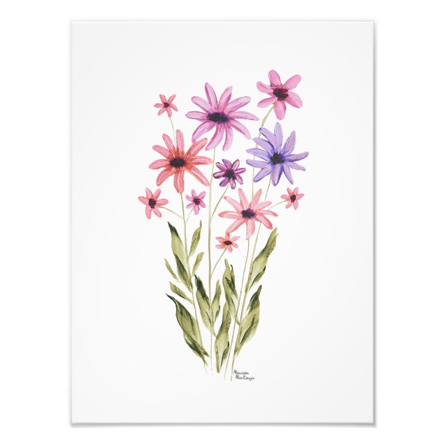 Impressão de Foto de Buquê de Flores Caprichoso (Frente)