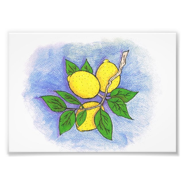 Impressão de Foto de Ilustração de Limão (Frente)