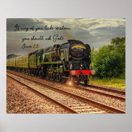Impressão de foto de locomotiva antiga sabedoria r