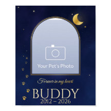Impressão de Foto de Memorial de Pet, Para Sempre