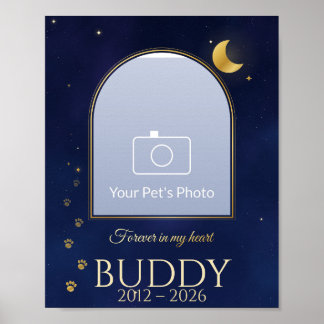 Impressão de Foto de Memorial de Pet, Para Sempre