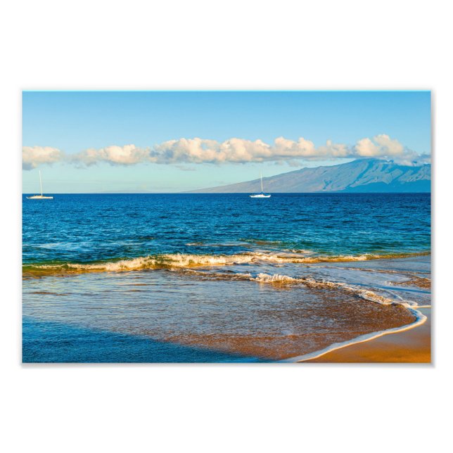 Impressão de Foto de Praia Kaanapali (Frente)