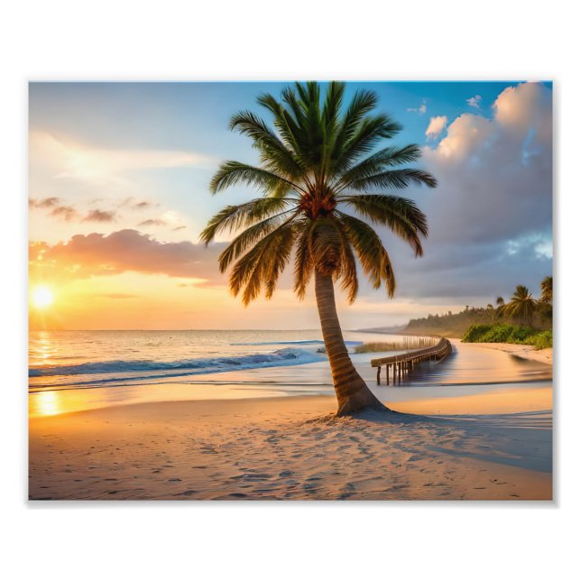 Impressão de Foto de Praia Tropical (Frente)