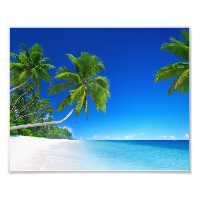 Impressão de Foto de Praia Tropical (Frente)