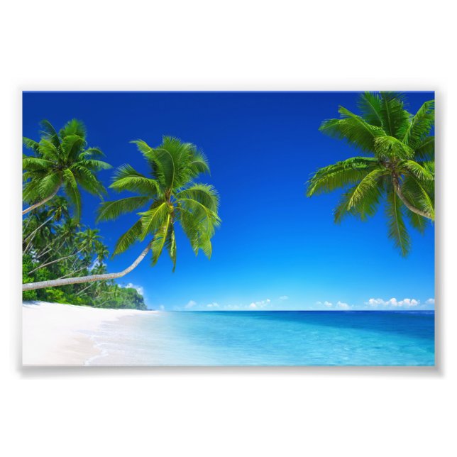 Impressão de Foto de Praia Tropical (Frente)