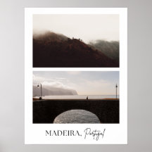 Impressão de foto de viagem estética de Madeira, P