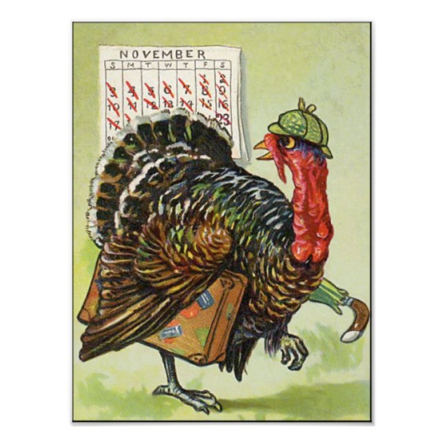 Impressão de Foto do Dia de Ação de Graças (Frente)