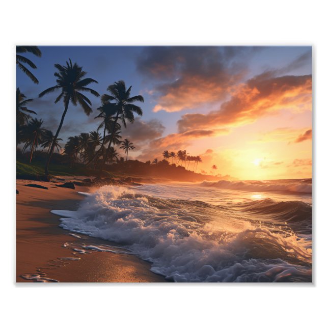 Impressão de Foto do Pôr do Sol (Frente)