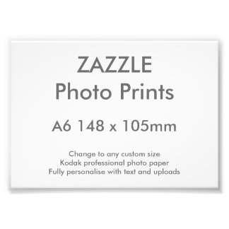 Impressão de Foto do Zazzle Personalizado A6 14,8 