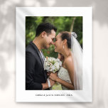 Impressão de Foto e Nome Personalizados de Casamen<br><div class="desc">Personalize com sua foto de casamento,  seu nome e ano para criar uma única manutenção.</div>