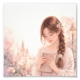 Impressão de Foto Estética Floral Sonhadora –