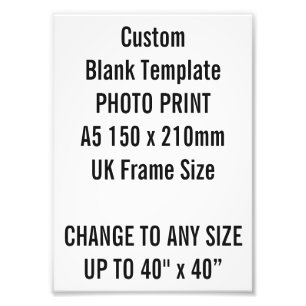 Impressão de Foto Personalizada A5 Tamanho de Mold