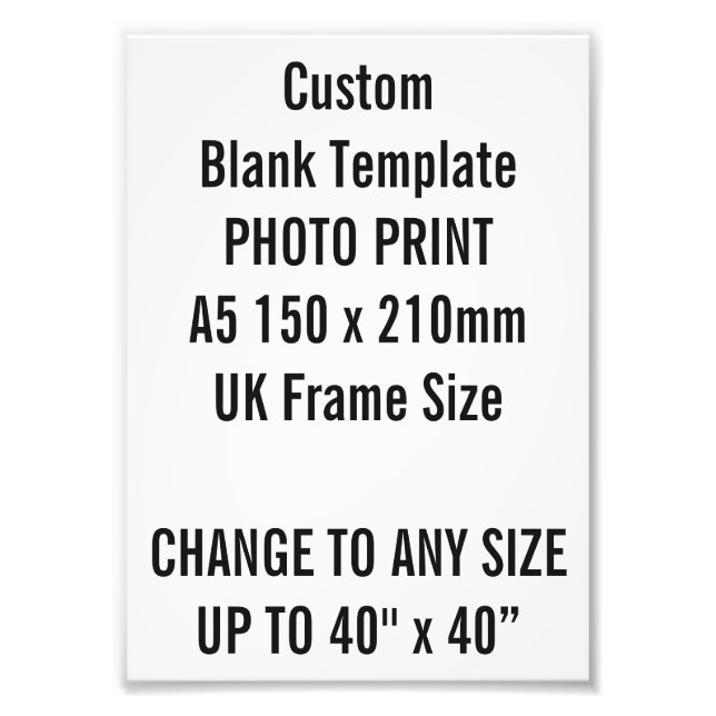 Impressão de Foto Personalizada A5 Tamanho de Mold (Frente)