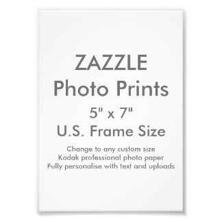 Impressão de Foto Personalizado Zazzle de 5" x 7" 